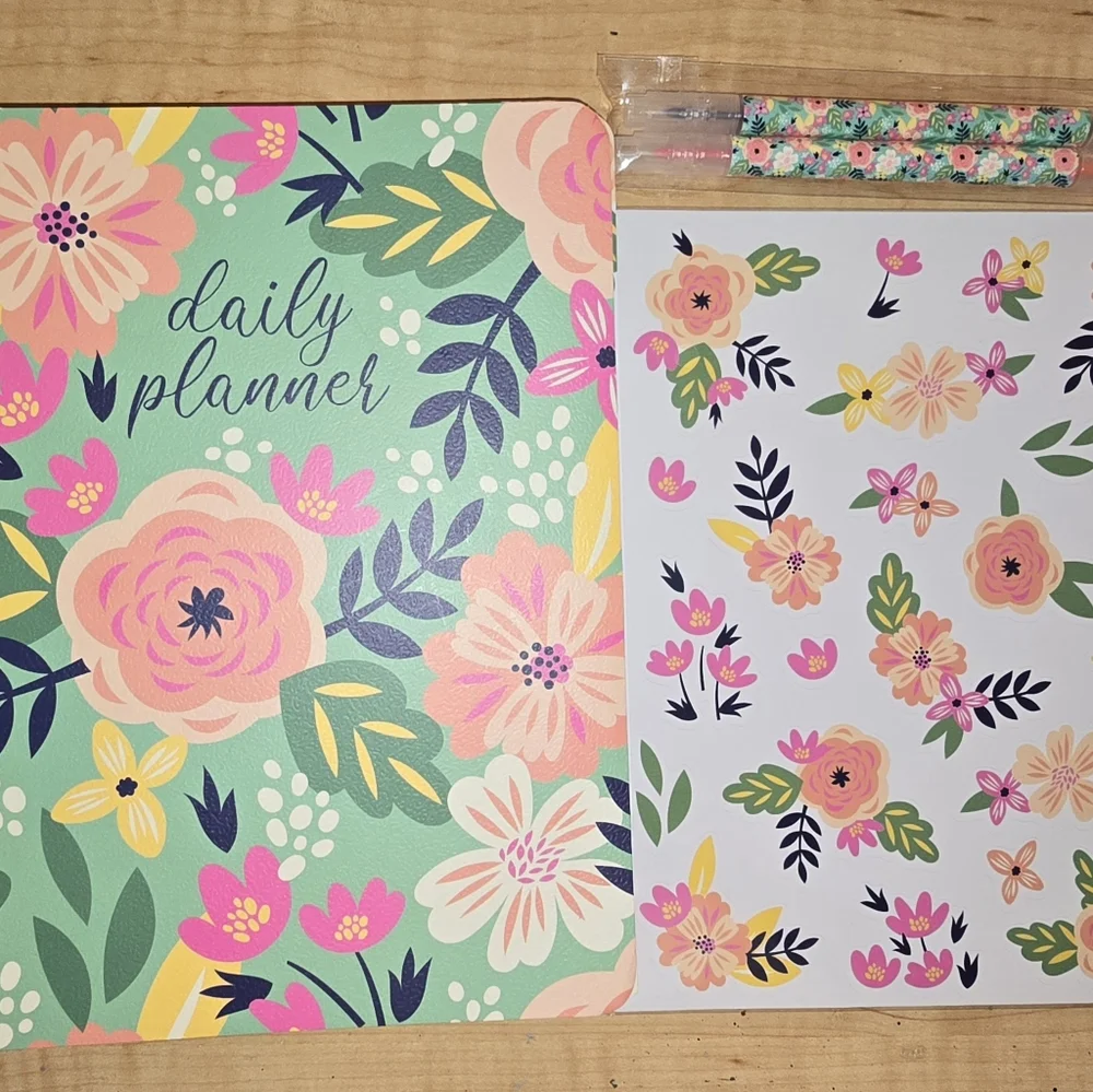 Steel Mill and Co Daily To Do Planner w/ 2 Dual Tip Highlighters & Stickers